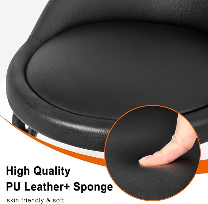 Rolling Stool with Backrest Low Height Rolling Stools, Low Roller Stool Chair