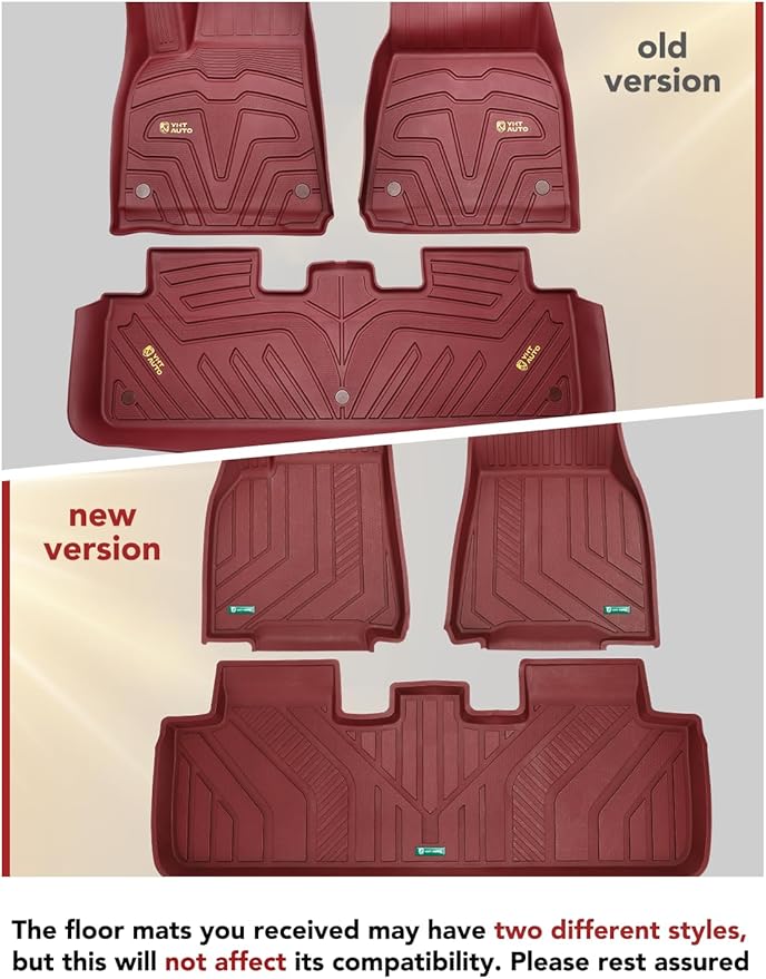 YHTAUTO Custom Fit Light Red Car Floor Mats
