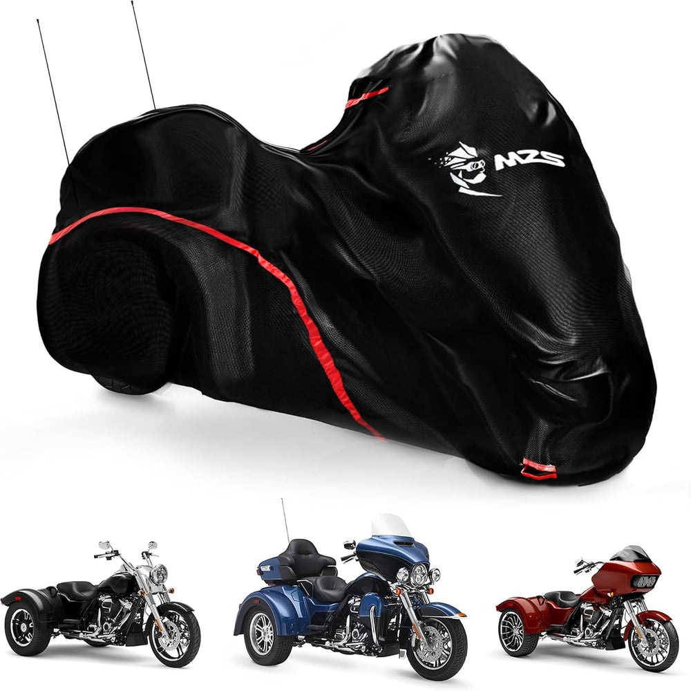 MZS Trike Motorcyle Cover Waterproof Compatible with Freewheeler Tri Glide Ul...