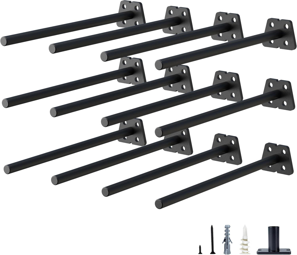 NEODROP 12-Pack 10 Inch Hidden Floating Shelf Bracket, Heavy Duty Blind Shelf...