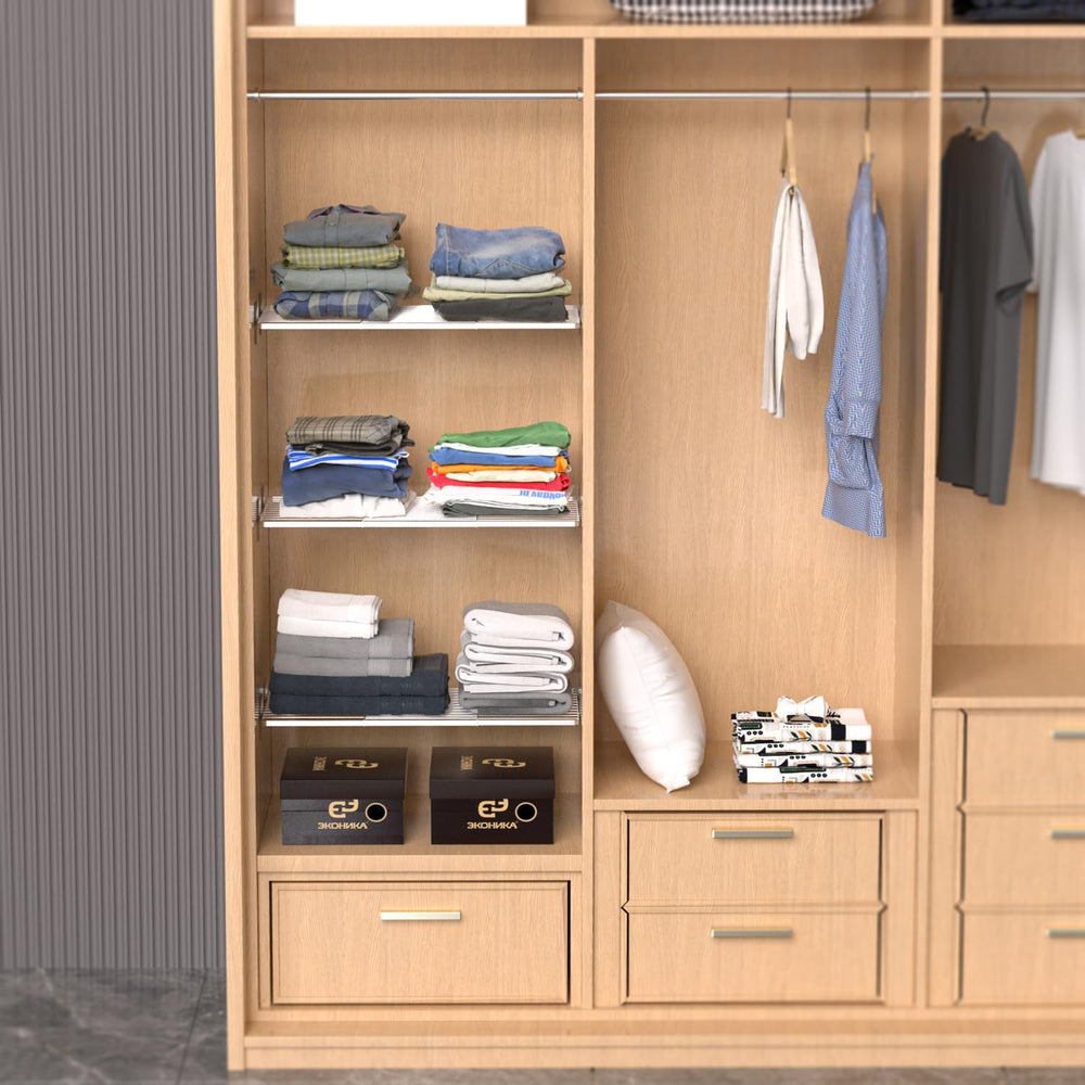 SANNO Tension Shelf Organizer for Closet, Adjustable 17-31" with Heavy-D...
