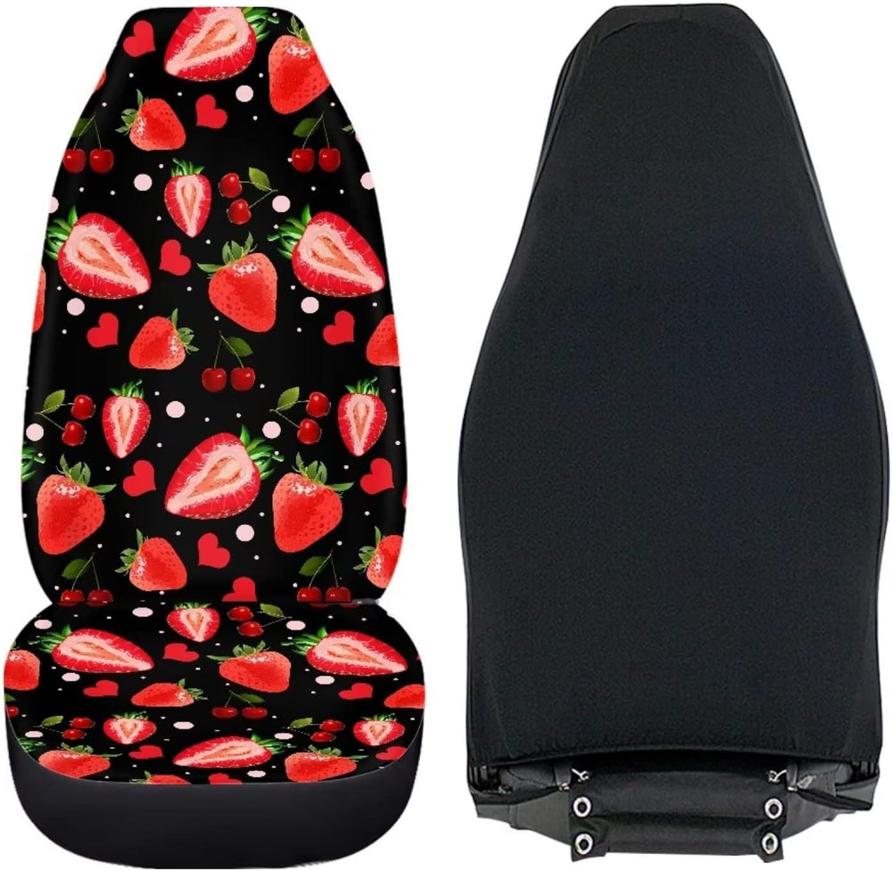 JoyLamoria Red Strawberry Car Seat Covers Lightweight Automotive Seat Cushion...