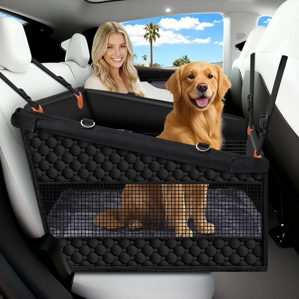 Large Dog Car Seat Half Back Seat Extender with Hard Bottom