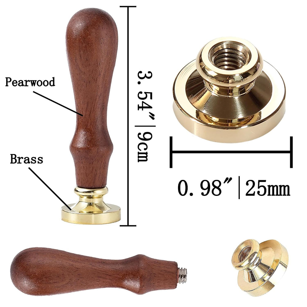 Flowers Wax Seal Stamp Kit - 25 Pcs Sealing Wax Stamps with 2 Pcs Handles,0.9...