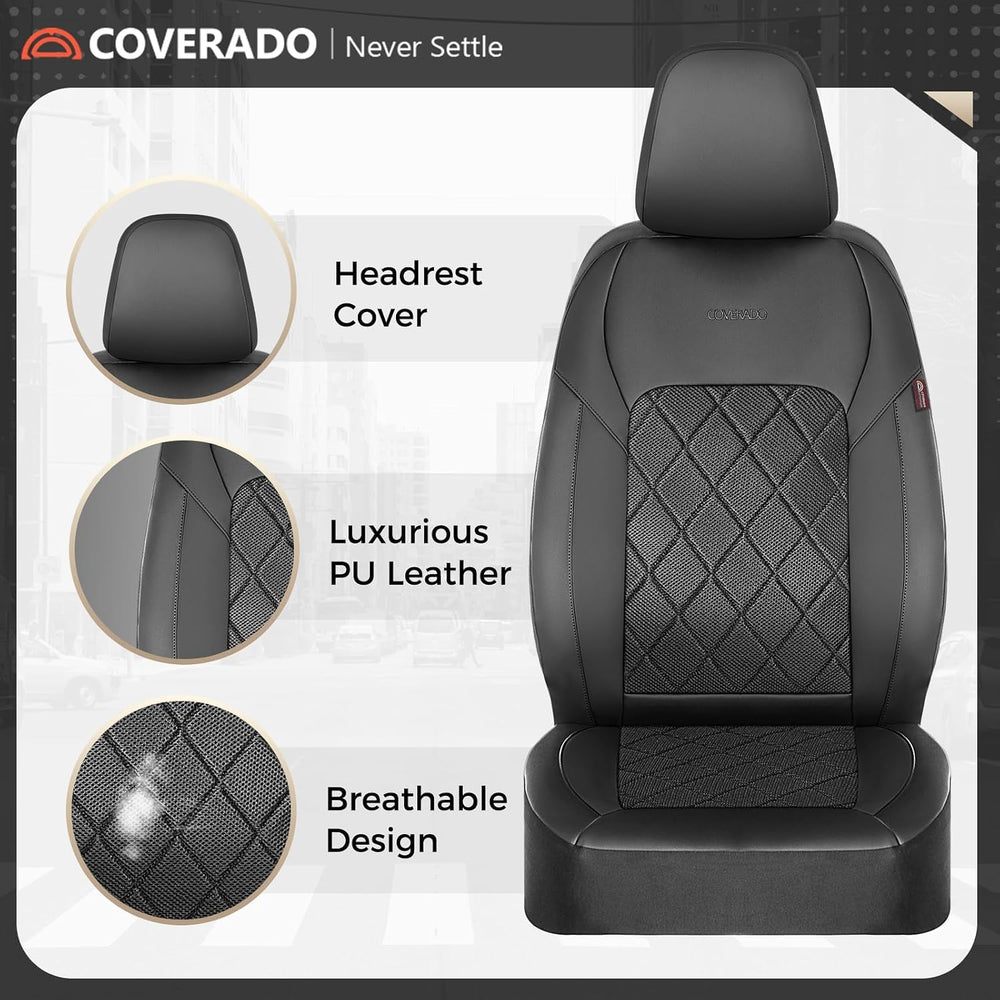 Coverado Car Seat Covers, Front Seat Covers, 2 Front Automotive Seat Cover, M...