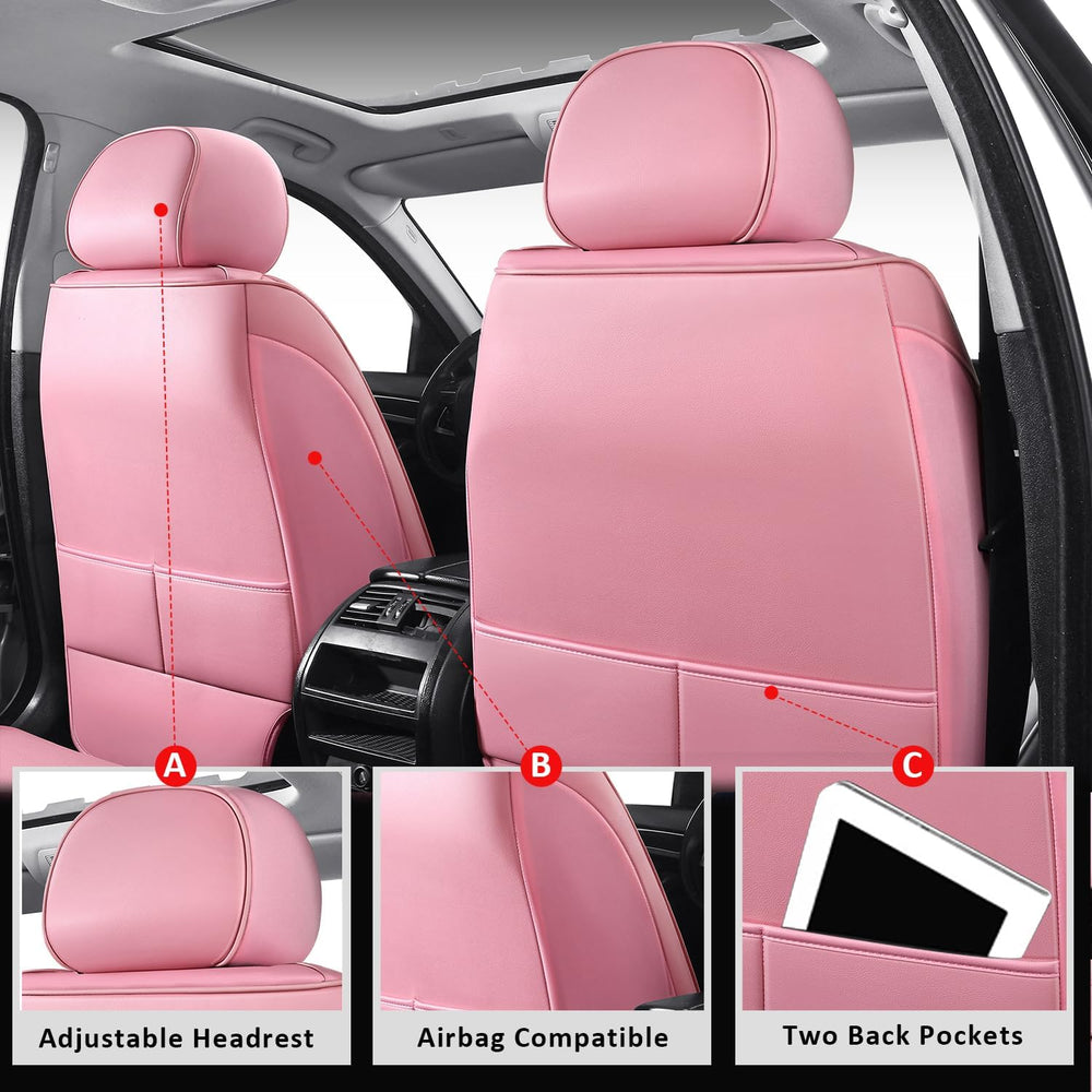 Front Seat Covers Full Coverage,Pink Seat Covers Universal Fit