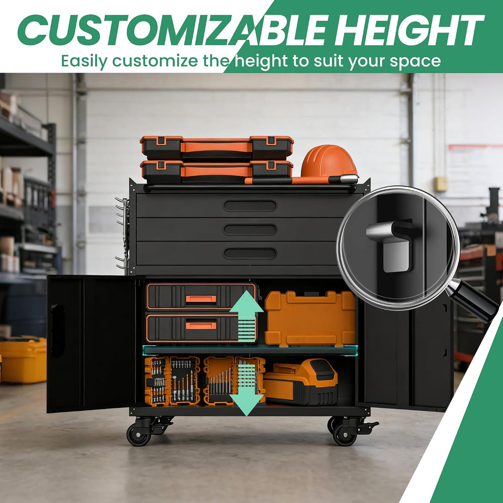 Garage Cabinet System | Heavy Duty Steel All-in-One Modular Garage Cabinet Se...