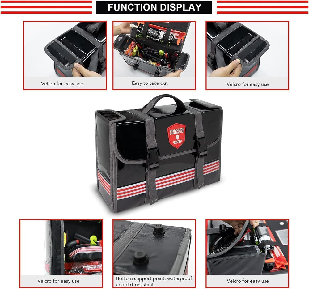 Car Emergency Kit (126 Piece)๏ผGift for Father Women Friend, Premium Roadside ...