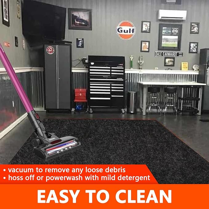 Non-Slip Garage Floor Mat for Under Car, Waterproof Backing, Protects Floor