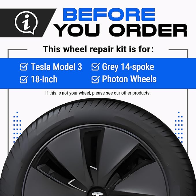Premium Tesla Wheel Curb Rash Repair Kit