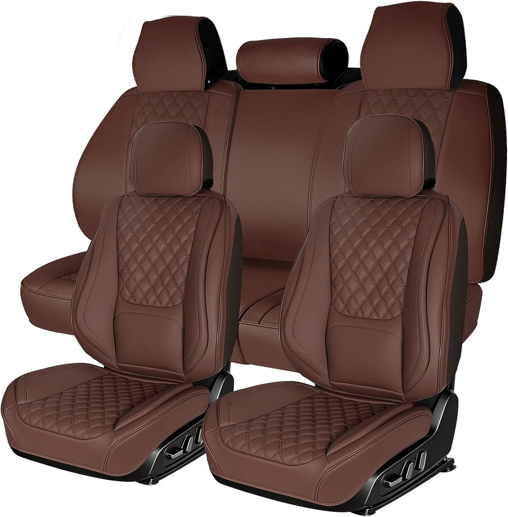 Car Seat Covers, Premium Nappa Leather Seat Covers for Car, Full Set