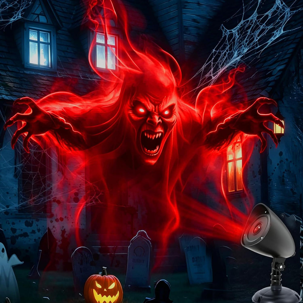 Halloween Projector Lights Outdoor,3D Dynamic Ghost Projector Light