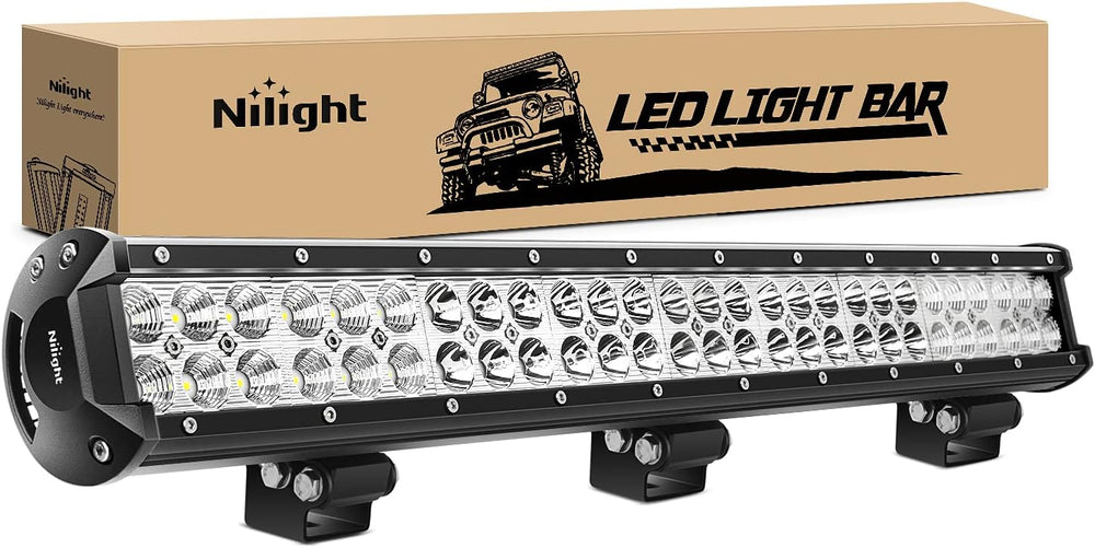 Nilight - 60007C-A 25" 162W Led Light Bar Flood Spot Combo Waterproof Dr...
