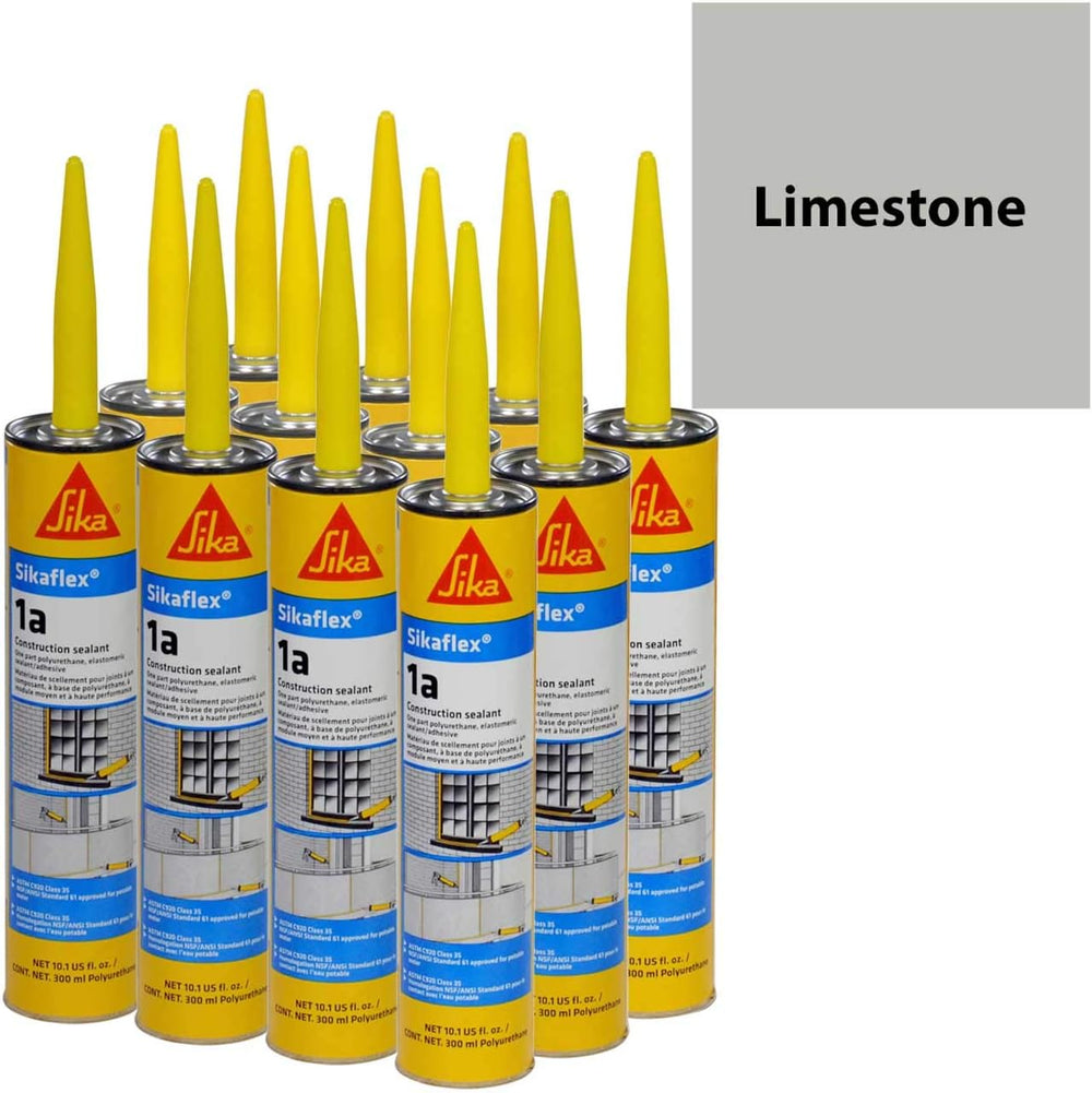 Sikaflex 1a Polyurethane Sealant Kit, Limestone, Pack of 12