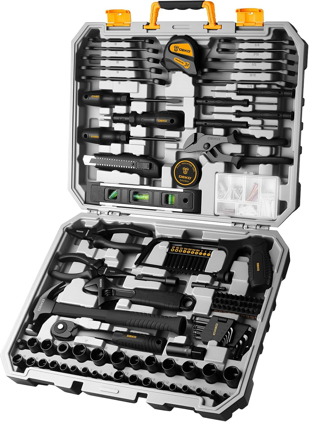 DEKOPRO 218-Piece General Household Hand Tool kit, Professional Auto Repair T...