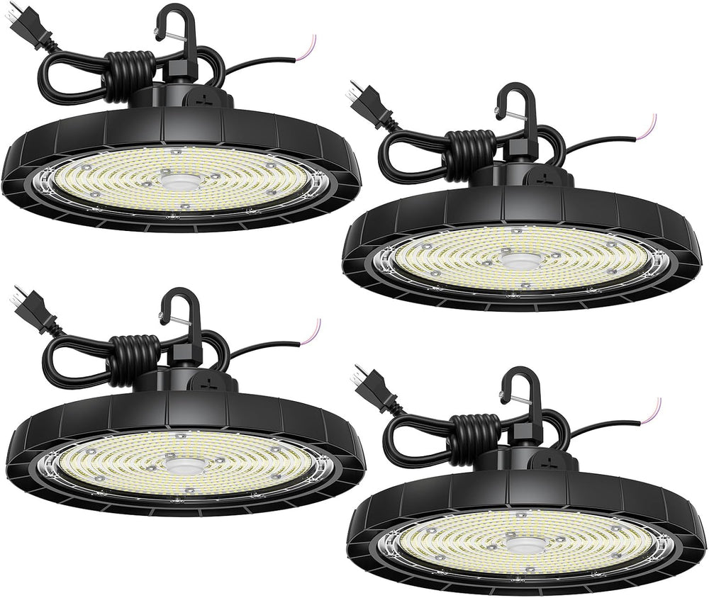 High Bay LED Shop Lights, 200W/150W/100W Adjustable 130LM/W Super Bright 0-10...