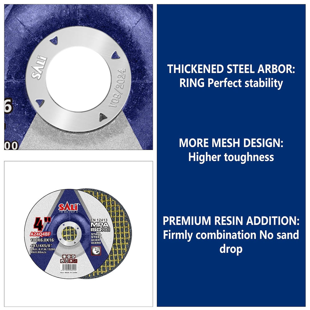 SALI 50 Pack 4 Inch Grinding Wheels for General Purpose Metal & Stainless...