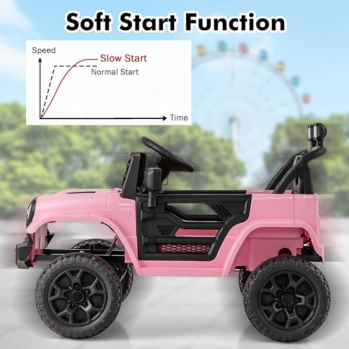 Costzon Kids Ride On Truck, 12V Battery Powered Electric Vehicles w/Remote