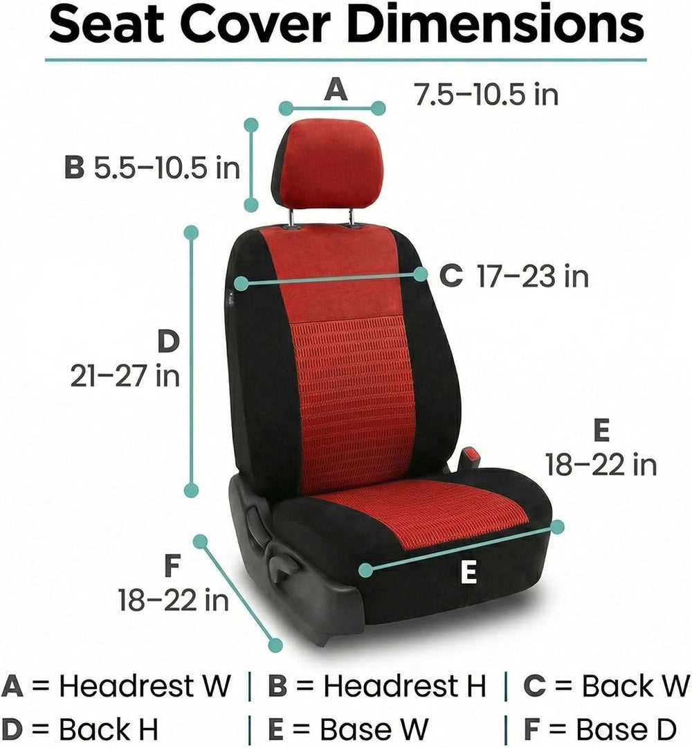 FH Group Universal Car Seat Covers Front Set for SUV Truck Sedan Vans | 3D Te...