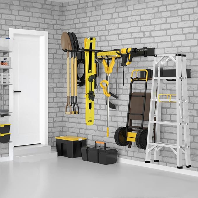 48 Inches Garage Storage, Garage Organization, Wall Mount Garden Tool Organizer