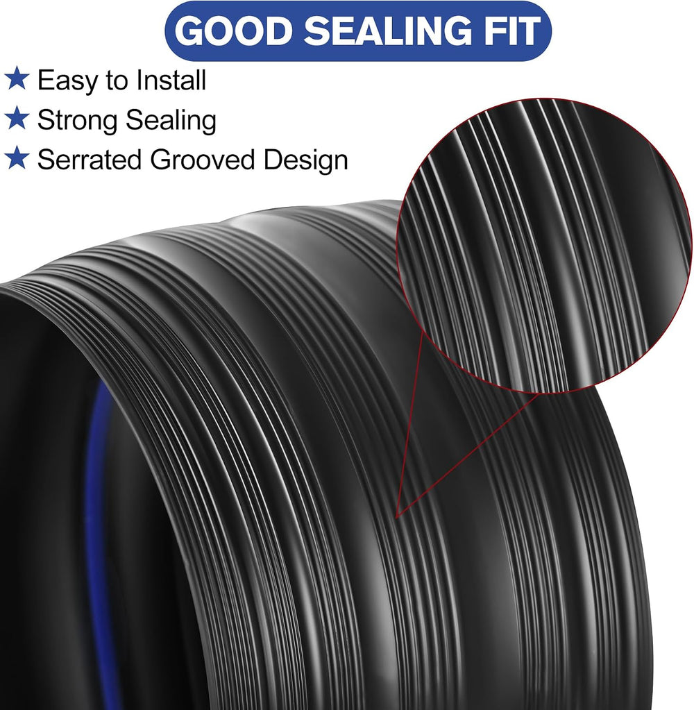 ToLanbbt 10Ft/3.05M Universal Garage Threshold Seal Strip with 300ml Black Se...