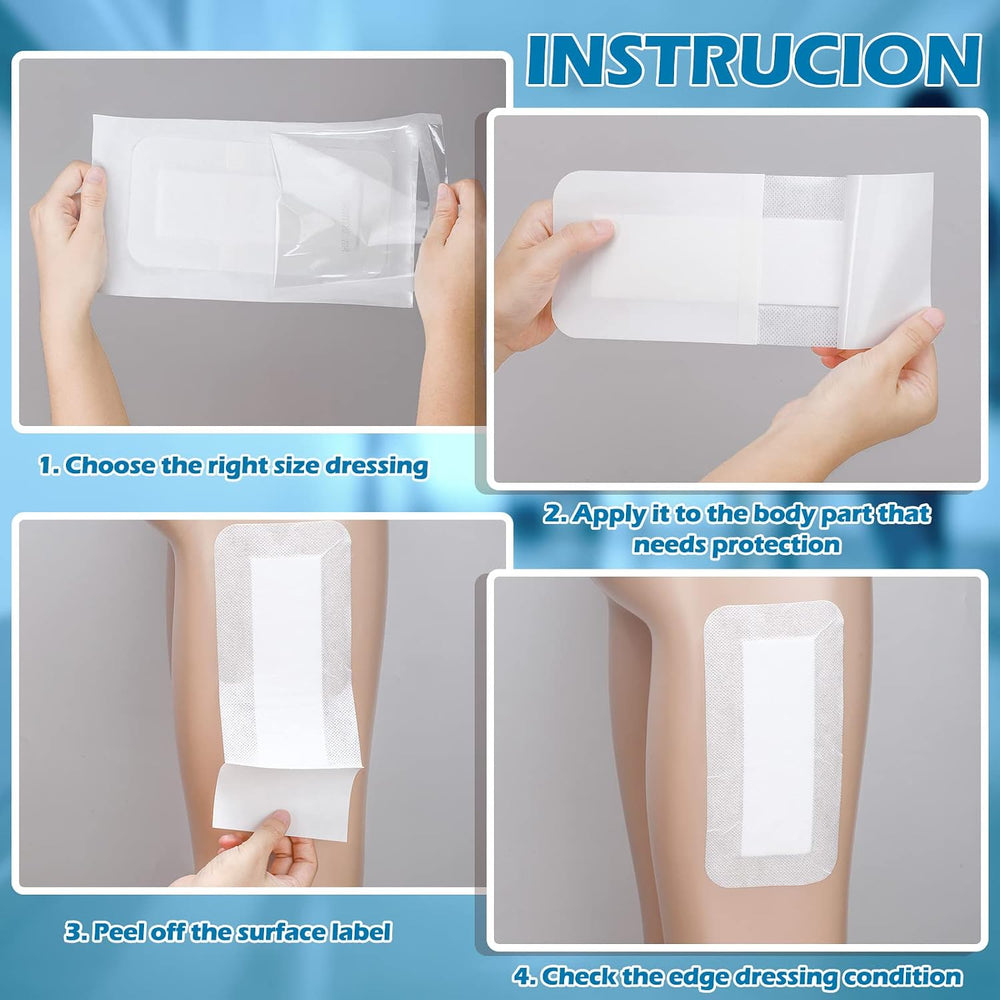 Nuanchu 60 Pcs Waterproof Adhesive Border Protective Covers, 4 x 10 Inch