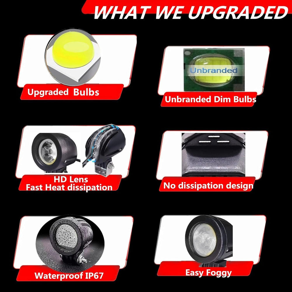 Ourbest motorcycle lights, 2inch Motorcycle Fog Lights Fork Tube led driving ...
