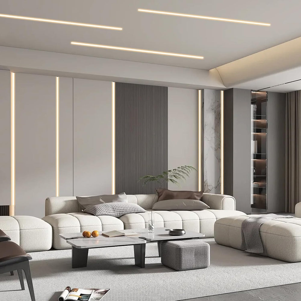 Plaster in LED Channel Drywall Strip Light Track with White Diffuser