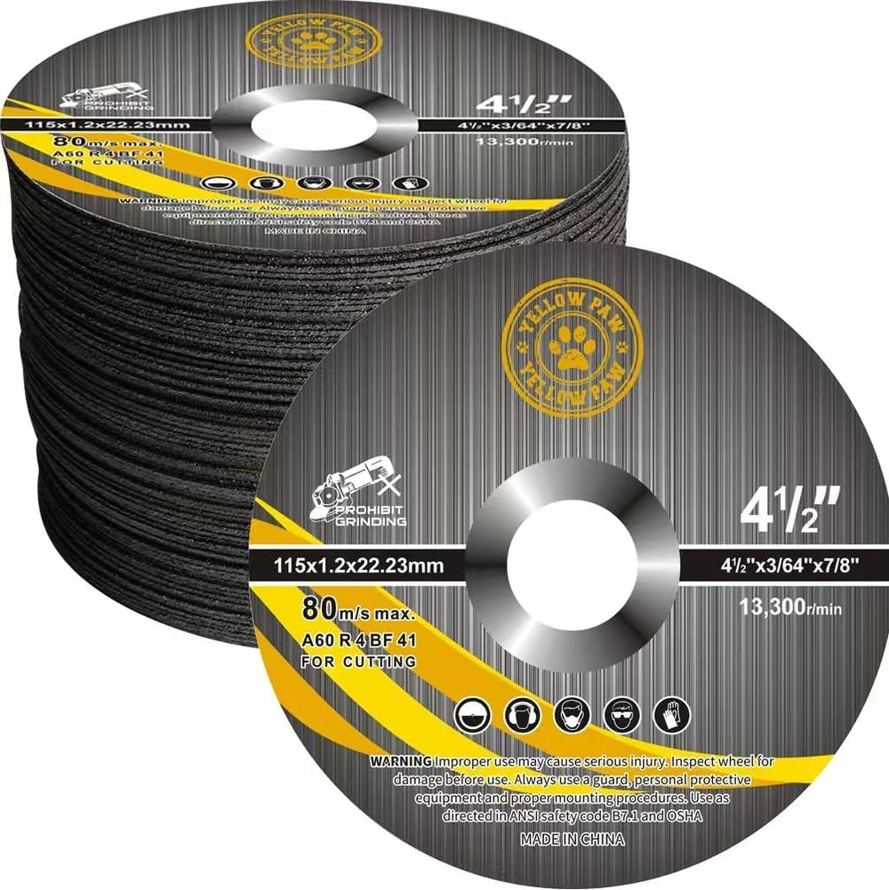 100 Pack of 4-1/2 Inch Cut Off Wheel with 7/8 Inch Arbor (Industrial Grade) A...