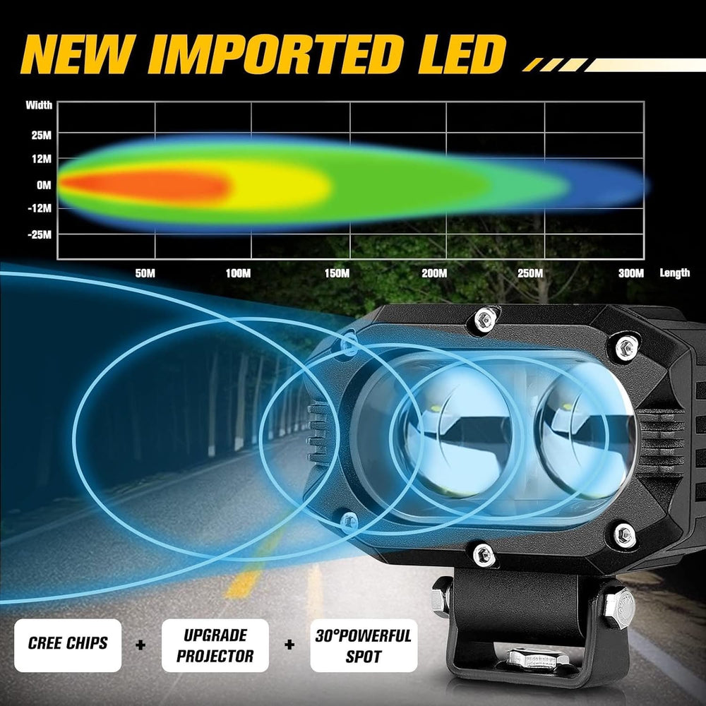 CO LIGHT LED Pod Spot Lights 2PCS 4 inch 96W LED Fog Lights for Truck Offroad...