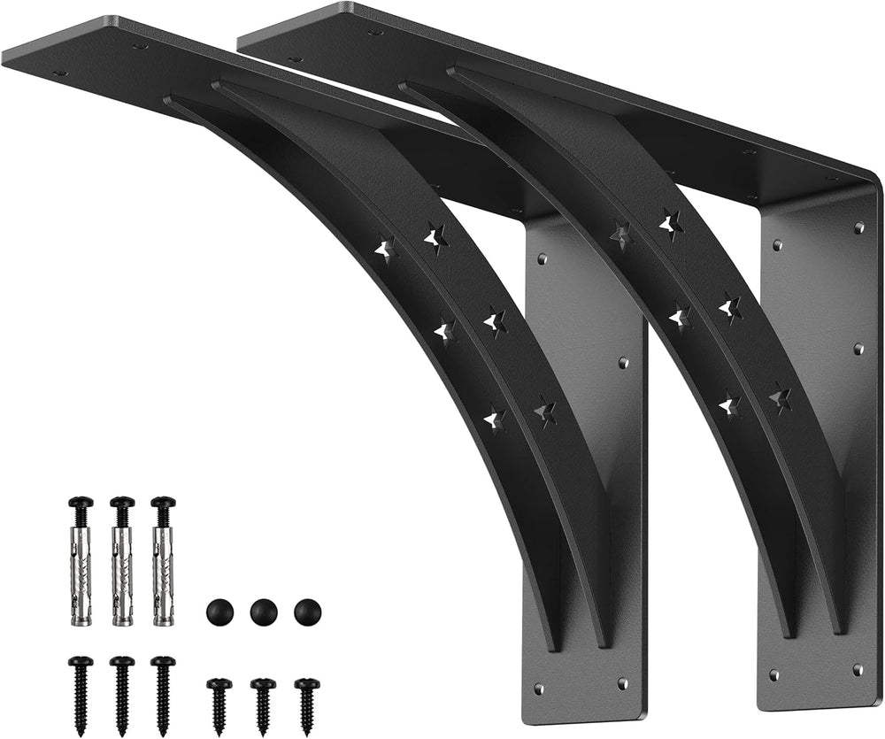 Heavy Duty Shelf Brackets๏ผmax Load 900 LBS,Premium Alloy Metal Mantel Bracket...