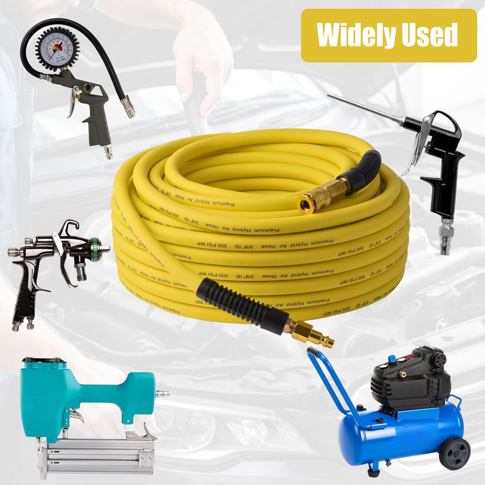 Hybrid Air Hose 3/8-Inch by 100-Feet Air Compressor Hose - Flexible Heavy Dut...