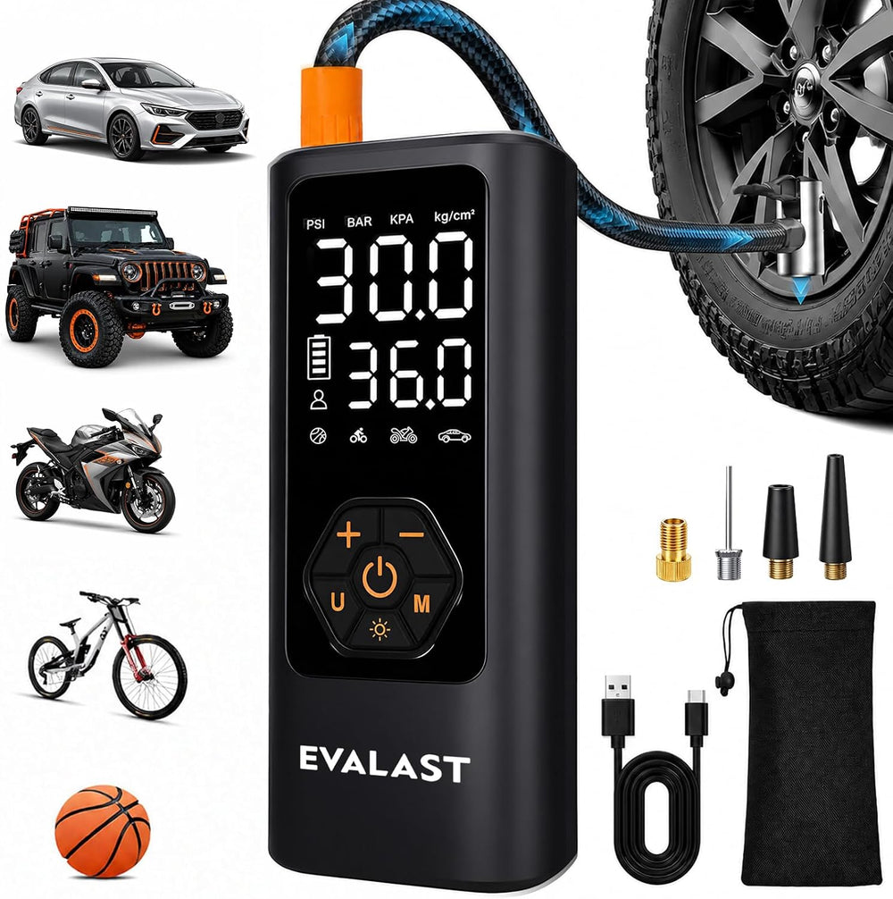 Tire Inflator Portable Air Compressor, 150 PSI Cordless Air Pump
