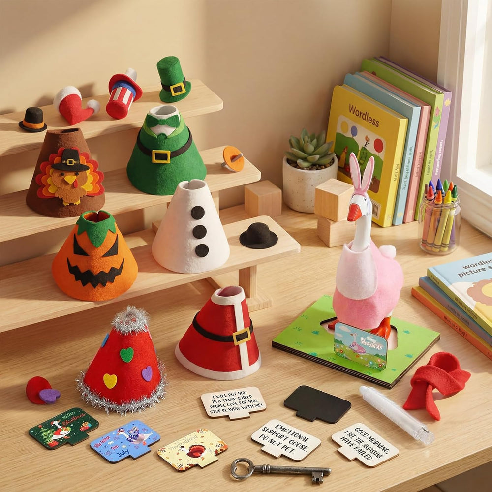 AceOrbit 19 Pcs Halloween 7'' Desk Goose Key Holder
