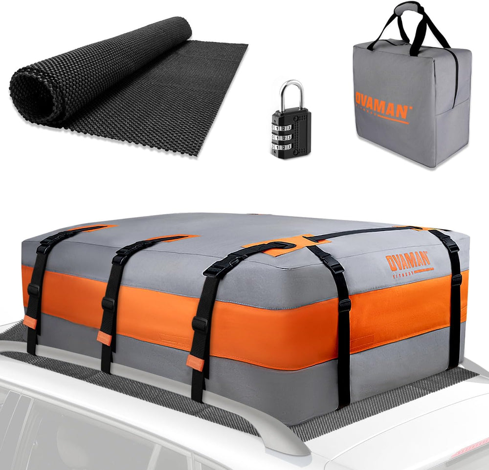 Car Rooftop Cargo Carrier Bag โ 20 Cubic Feet Waterproof Heavy Duty 900D Roof...