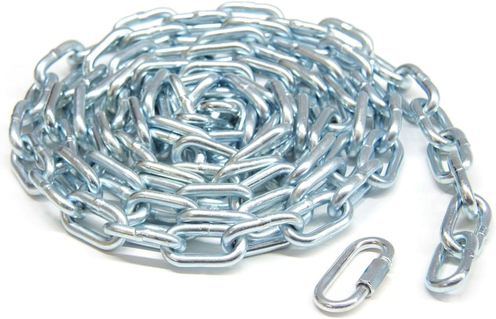 KingChain | 1/4-in x 10 ft Zinc-Plated Proof Coil Chain, Grade 30, 1300 lb