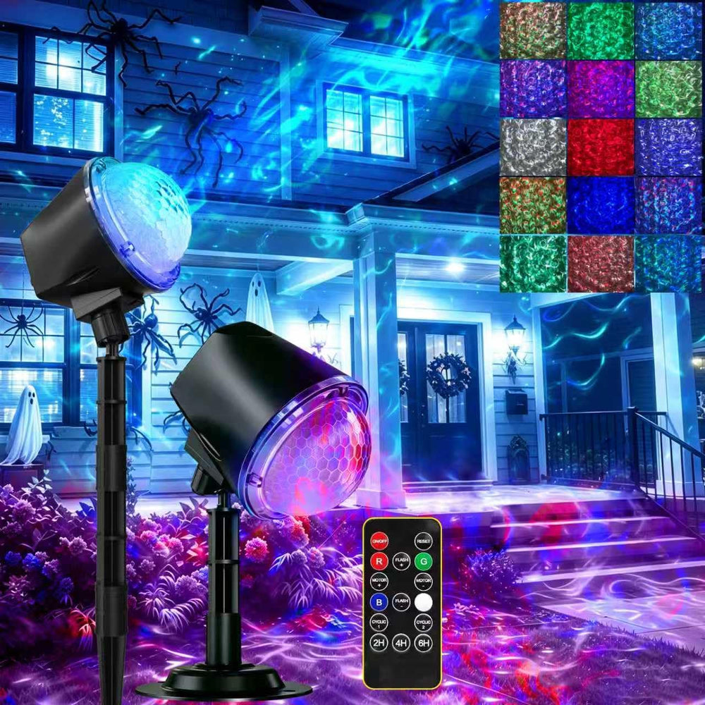 Christmas Ocean Wave Projector Light Outdoor๏ผHalloween Water Effect Lamp