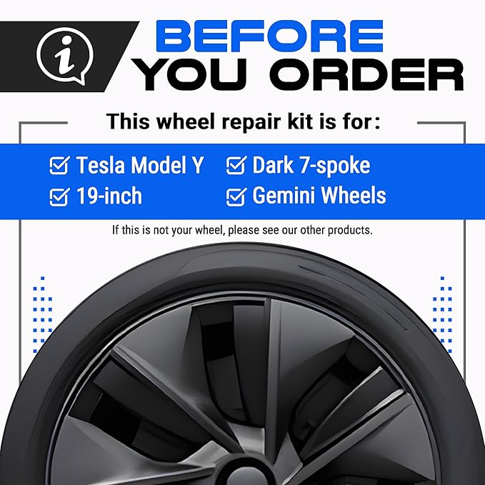 Premium Tesla Wheel Curb Rash Repair Kit