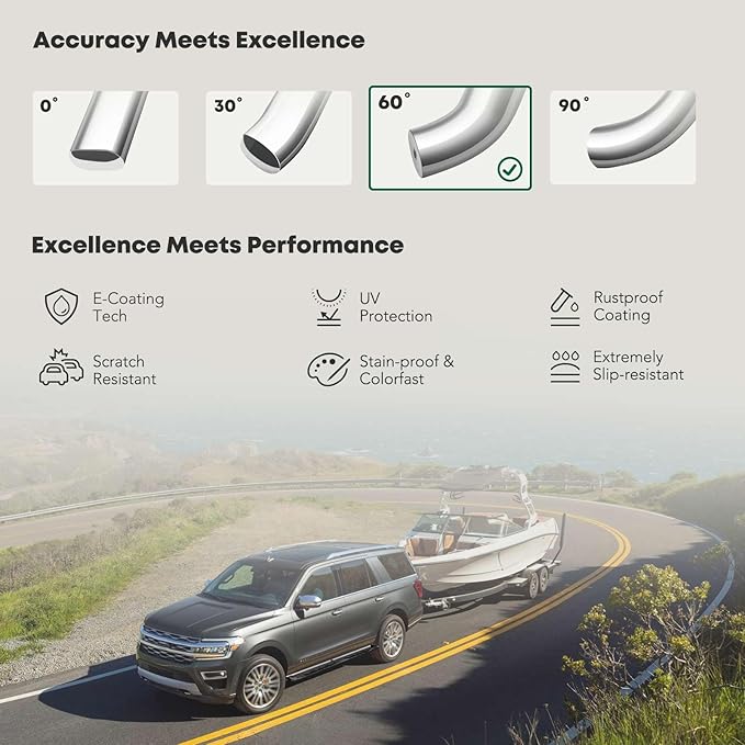 YHTAUTO 3 Inch Running Boards Side Steps Fit 2007-2019 Chevy Silverado & GMC