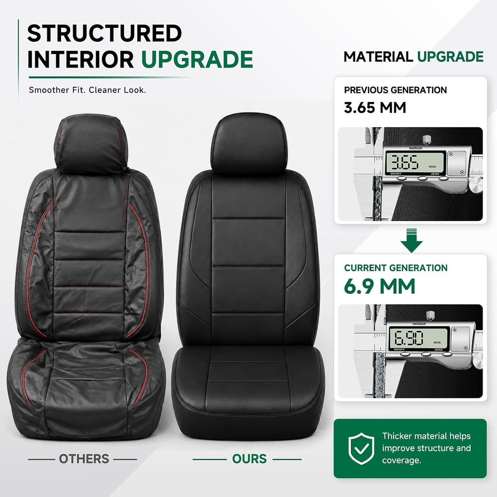 GIANT PANDA Front Truck Seat Covers for Dodge Ram 1500 2500 3500 2003-2026 Li...
