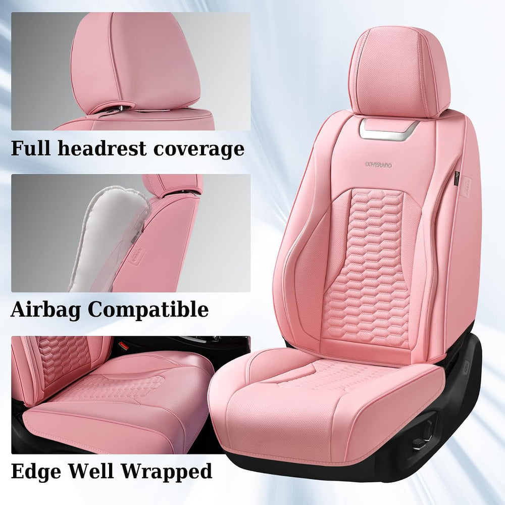 Coverado Front Seat Covers, Car Seat Covers Front Seats, Nappa Leather Waterp...
