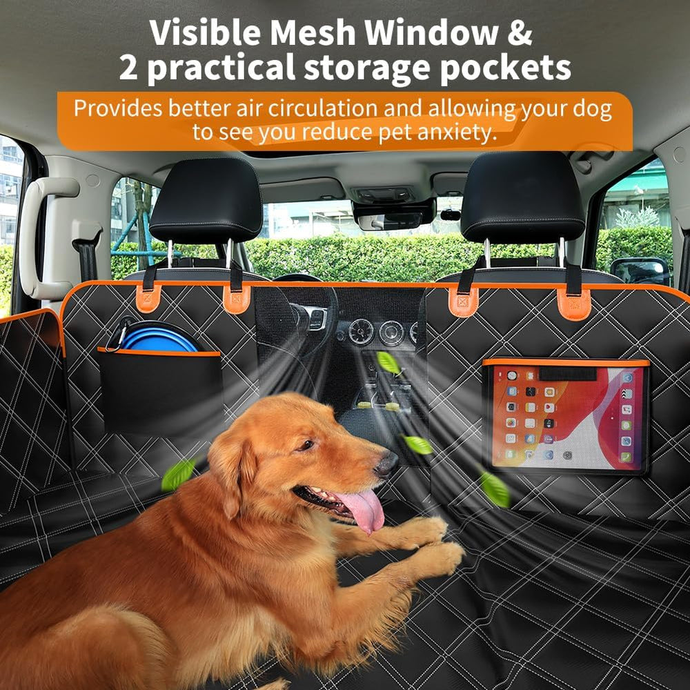 KYG Hard Bottom Dog Car Seat Cover for Back Seat