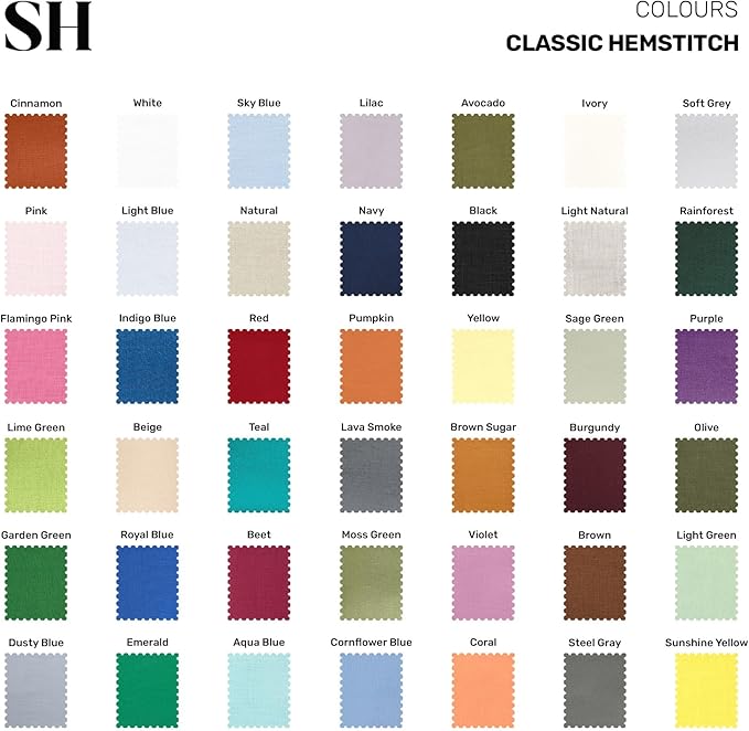 Solino Home Linen Beige Table Runner 72 Inches Long - 100% Pure Linen Hemstit...