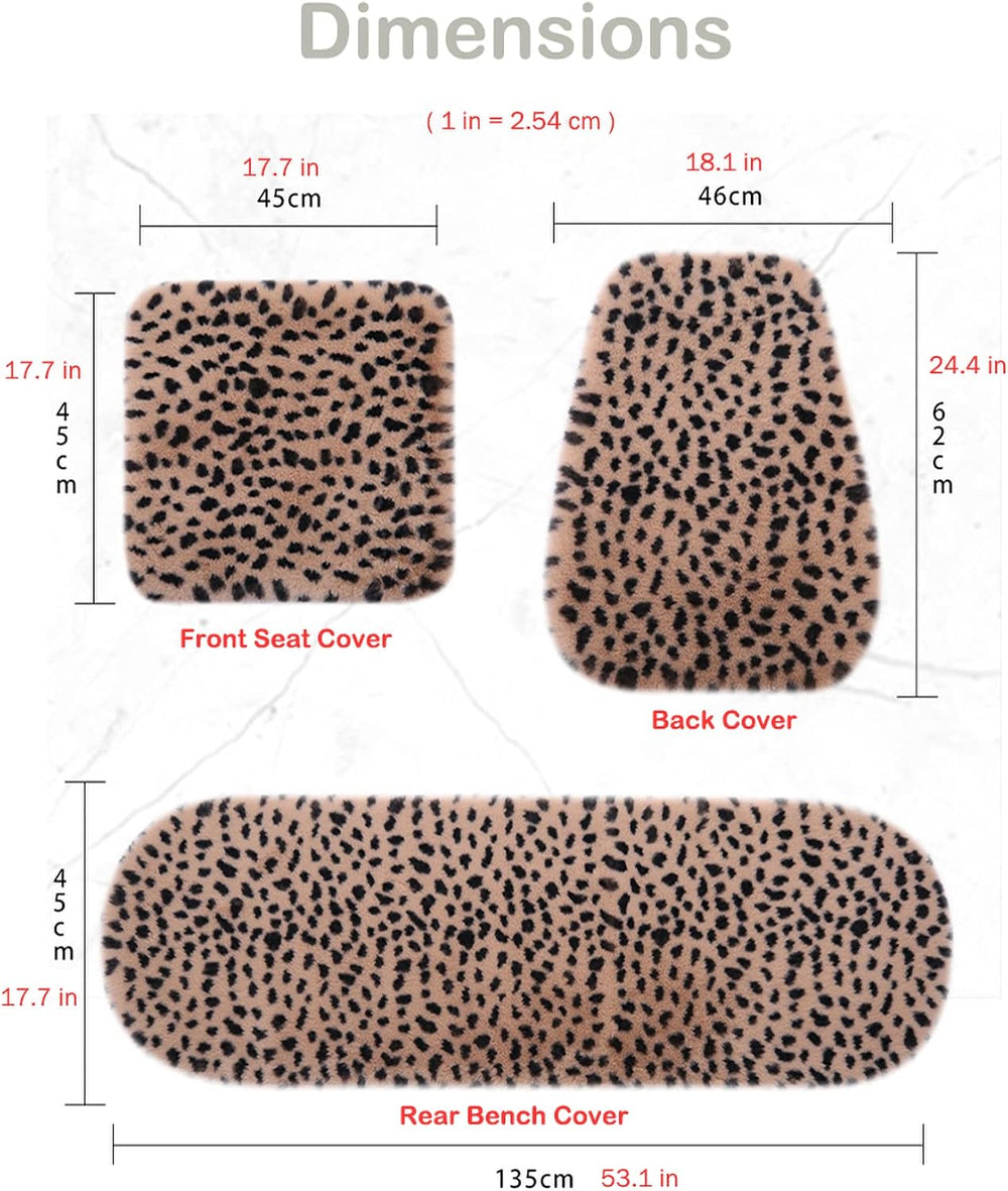 Fluffy Leopard Seat Covers for Cars Front Seat Covers Carseat Front Two Seat ...