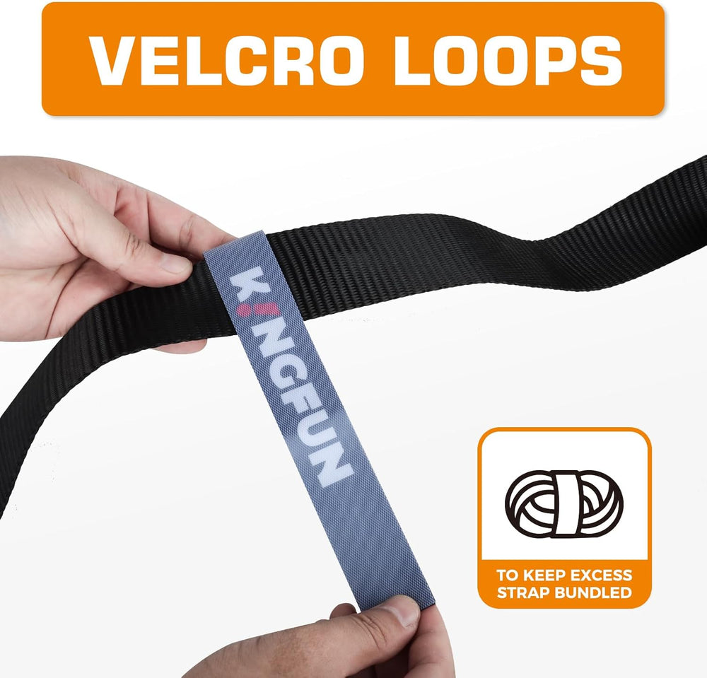 Car Tie Down Straps for Trailers (4 Pack)– Heavy Duty 2" x 120" Tra...