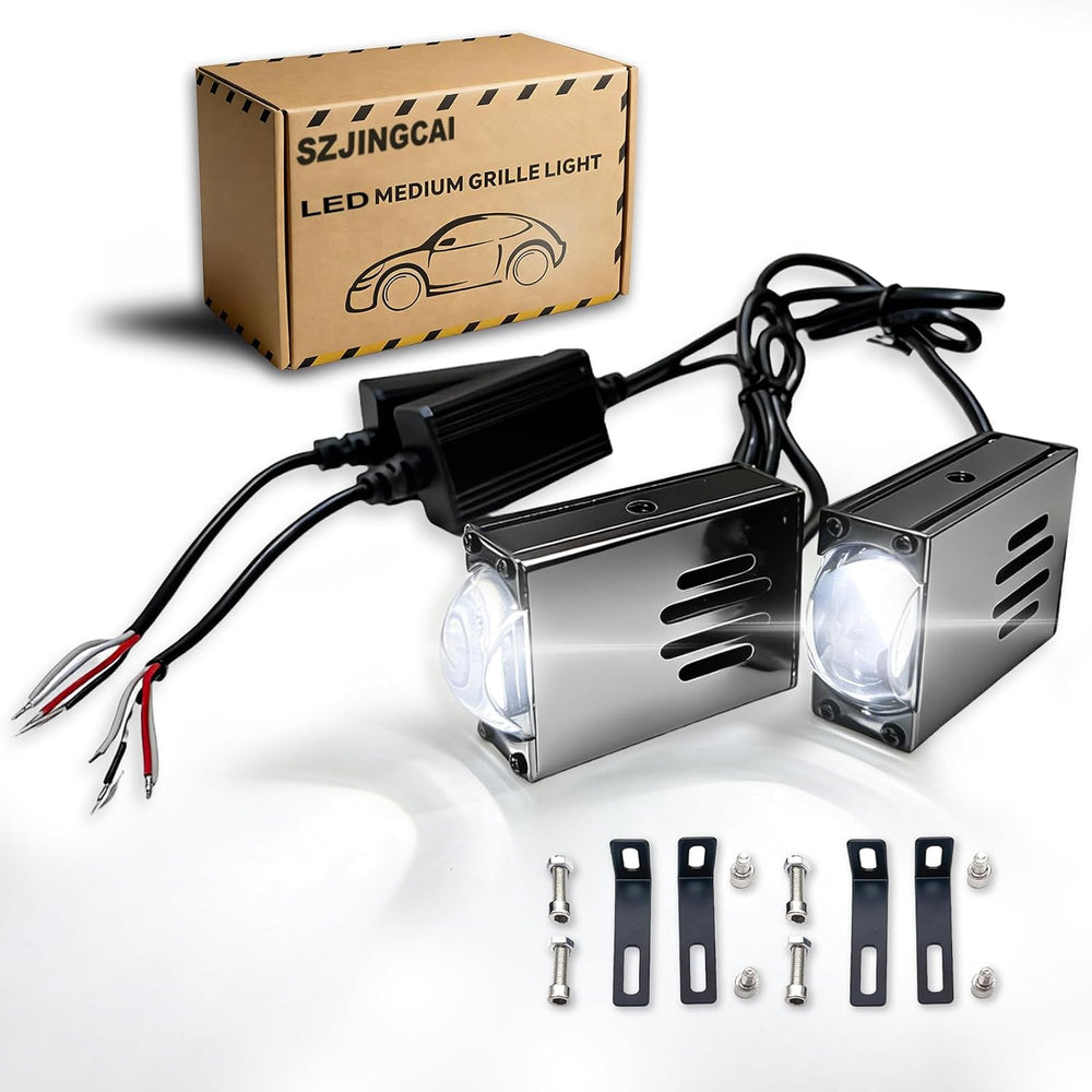Super Bright LED Grille Projector Lights Kit White/Yellow Dual Color 16000LM ...