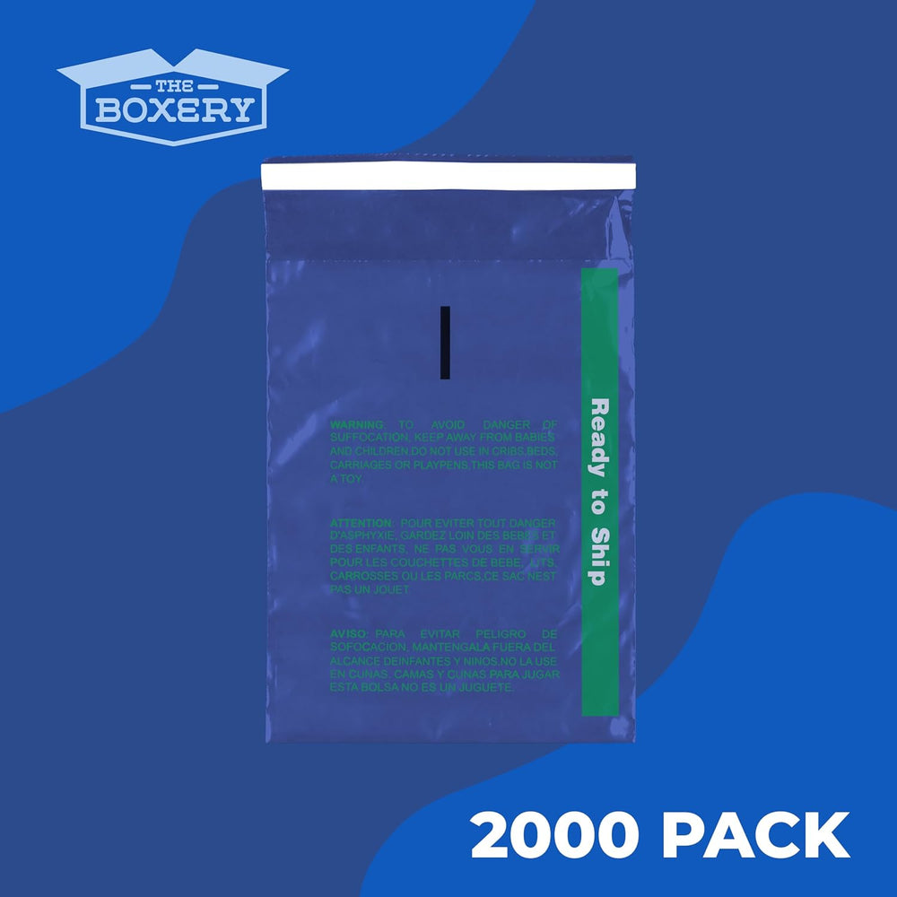 The Boxery 5x10'' Self Seal Clear 1.5Mil Poly Bags with Suffocation W...