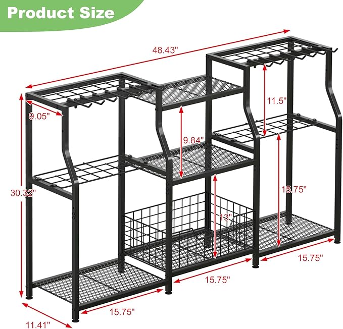 keomaisyto Garden Tool Organizer, Heavy Duty Yard Tool Tower Rack