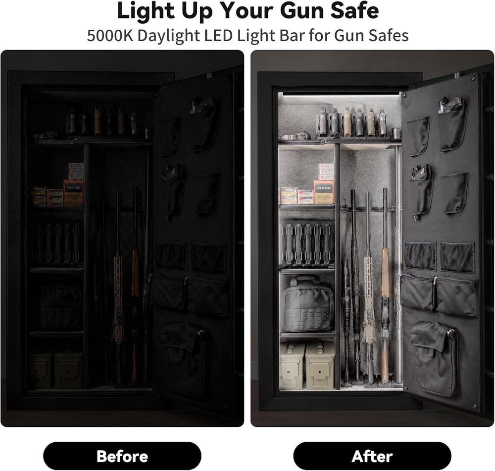 Gun Safe Light Kit, Door Sensor LED Light Bars, 5000K Daylight, 6-Pack 12-Inc...