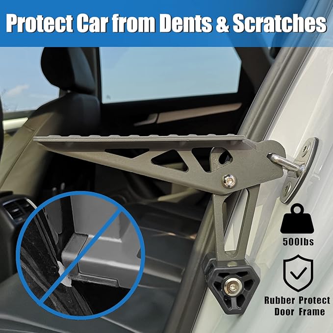 TOOENJOY Universal Fit Car Door Step, Foldable Roof Rack Door Step Up on Door